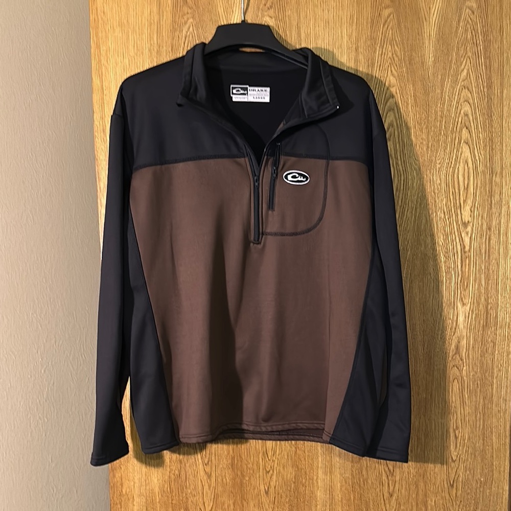 Drake Performance Jacket Black and Brown Quarter-Zip